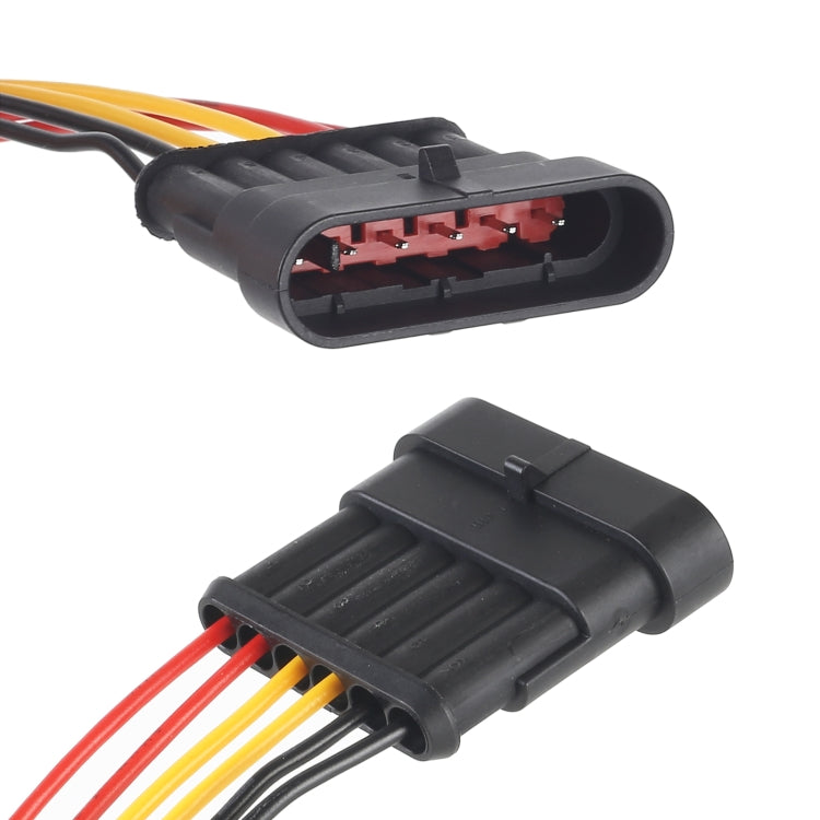 10pcs 5P Car Waterproof Plug Car Connector Plug-In, Length:10cm, 6P