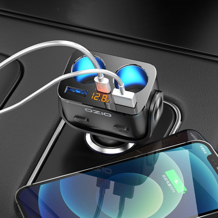 Y48TC QC3.0 + Type-C Dual Port Fast Charging Multi-function Car Charger Cigarette Lighter, Y48TC