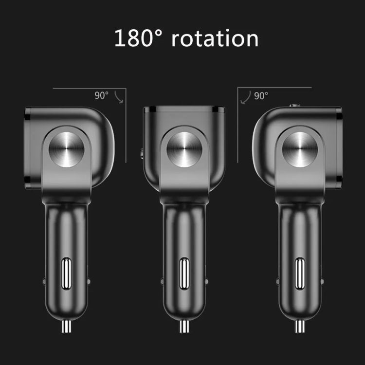 Y48TC QC3.0 + Type-C Dual Port Fast Charging Multi-function Car Charger Cigarette Lighter, Y48TC