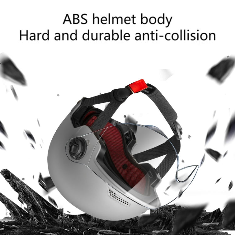 BY-1292 Unisex Motorcycle Frosted Protective Short Mirror Half Helmet