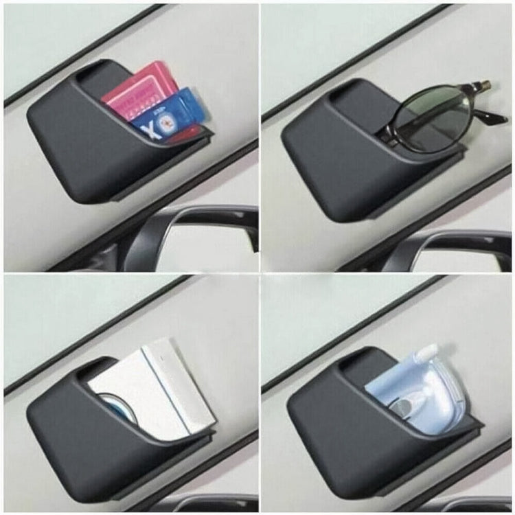 KMS-933 1 Pair Car Multifunctional Adhesive Storage Box Glasses Cellphone Storage Box