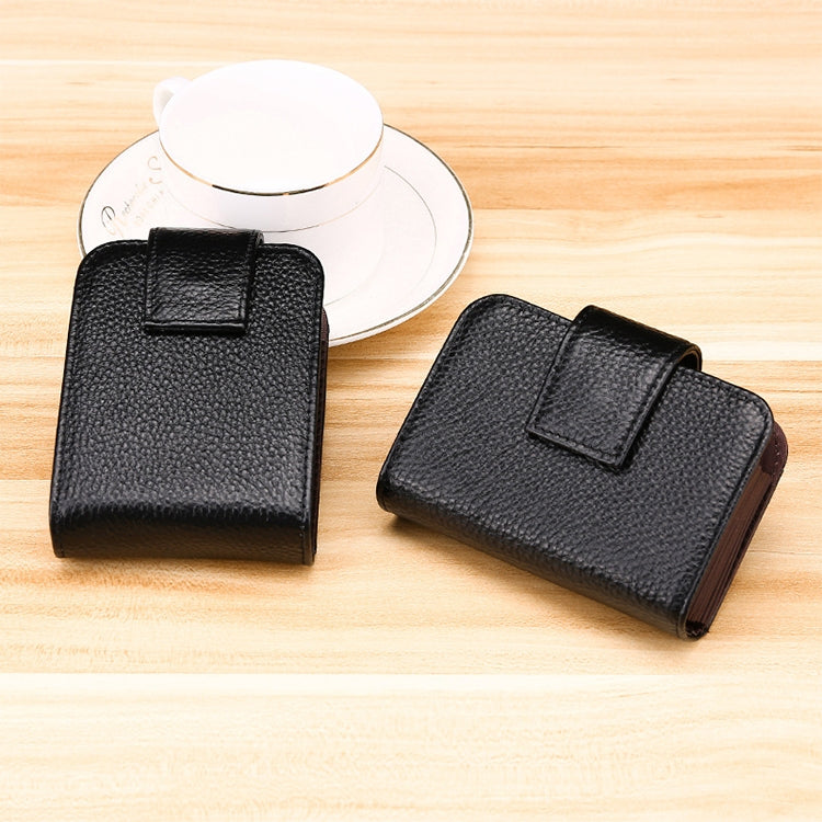 KB189 Vertical Cowhide Leather Organ Shape Multiple Card Slots Anti-magnetic RFID Wallet for Ladies, with Transparent Window, KB189 Purple, KB189 Rose Red, KB189 Sapphire Blue, KB189 Black, KB189 Coffee