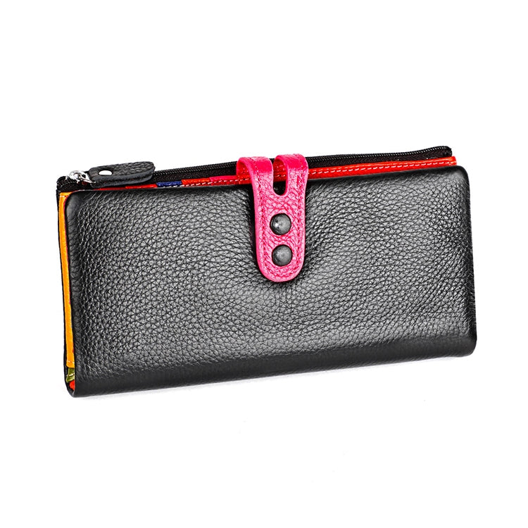 3572 Litchi Texture Leather Zipper Lady Wallet Large-capacity Purse