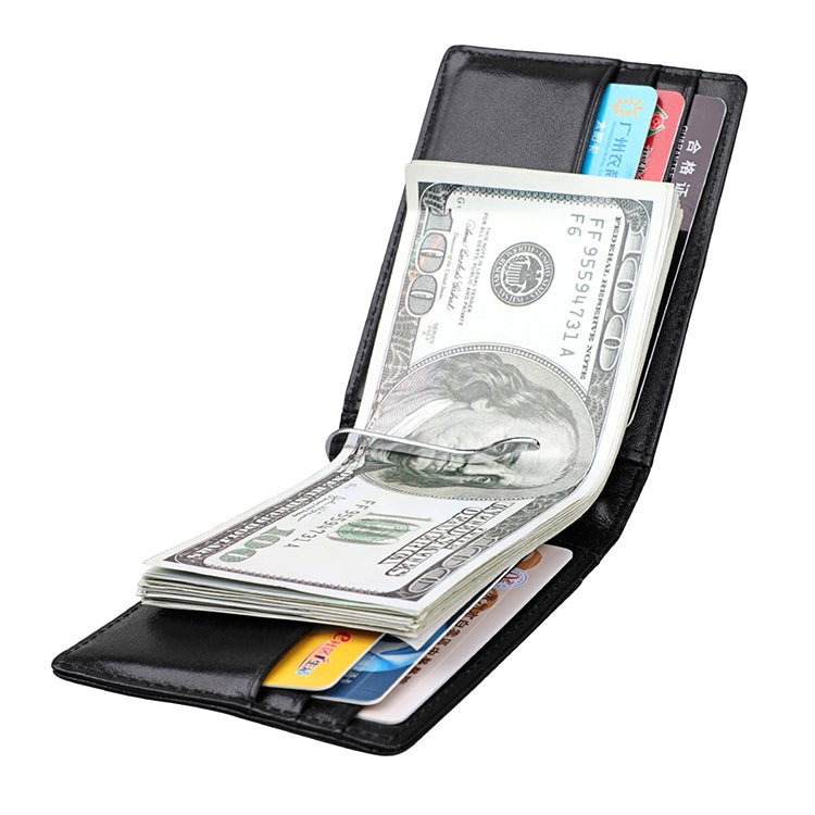 9037 Antimagnetic RFID Crazy Horse Texture Leather Wallet Billfold for Men and Women