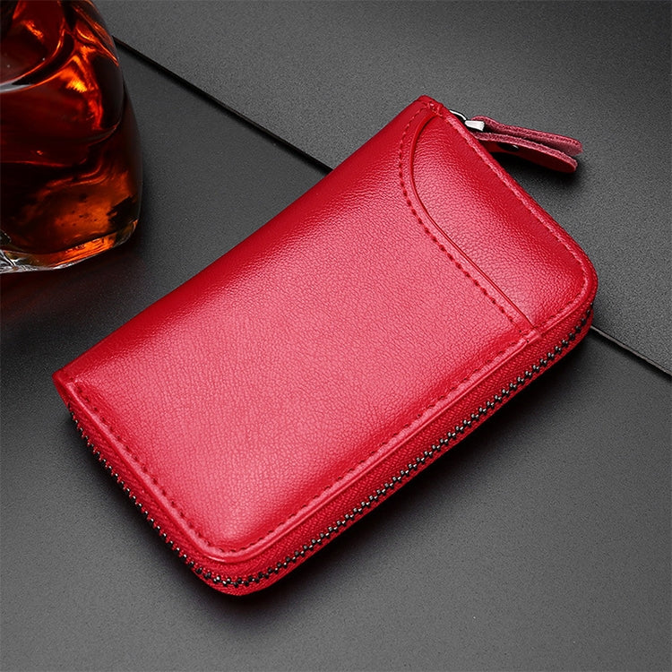 9106 Large-capacity Zipper Leather Keys Holder Bag Multi-function Wallet
