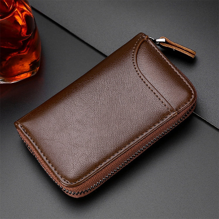 9106 Large-capacity Zipper Leather Keys Holder Bag Multi-function Wallet