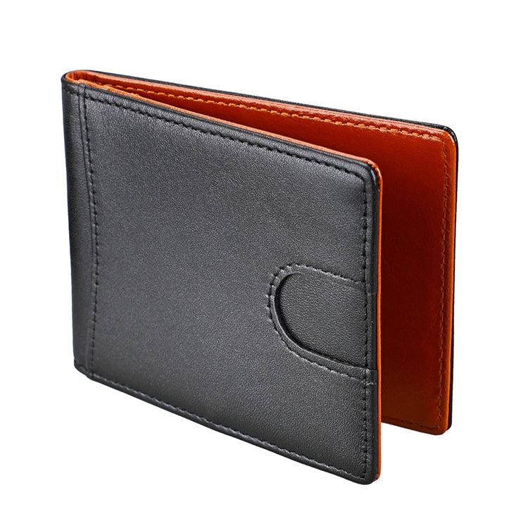 9601 Antimagnetic RFID Mini Crazy Horse Texture Leather Wallet Billfold, 9601