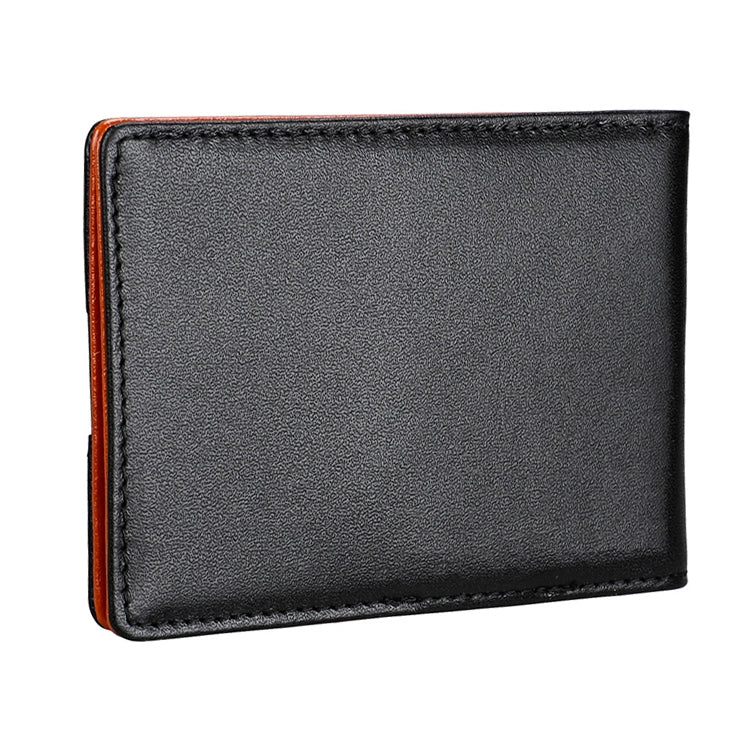 9601 Antimagnetic RFID Mini Crazy Horse Texture Leather Wallet Billfold, 9601