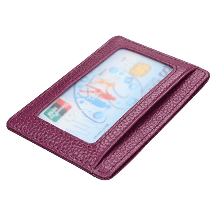 KB37 Antimagnetic RFID Litchi Texture Leather Card Holder Wallet Billfold for Men and Women