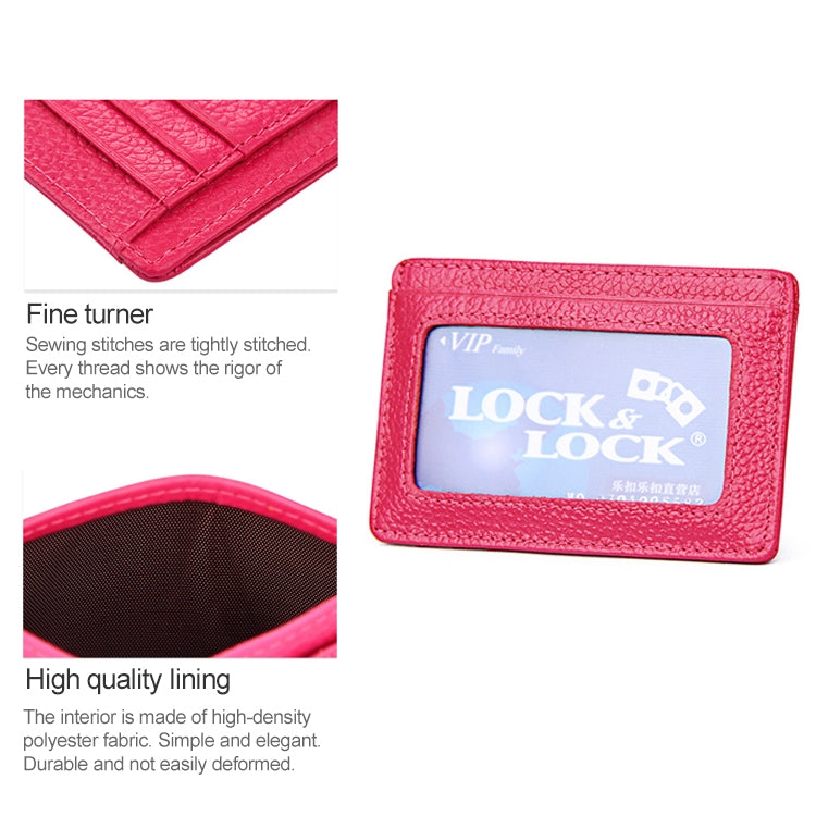 KB37 Antimagnetic RFID Litchi Texture Leather Card Holder Wallet Billfold for Men and Women