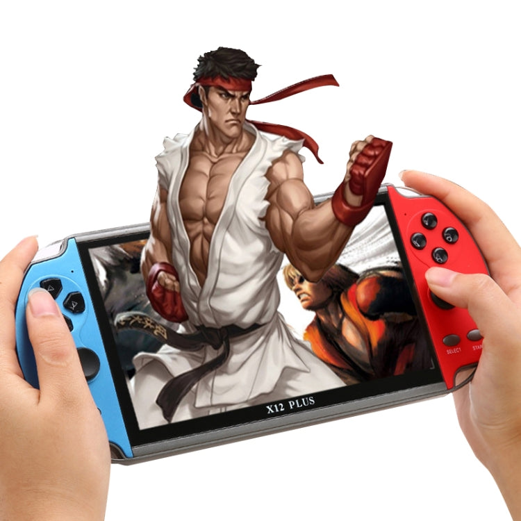جهاز ألعاب محمول Powkiddy X12 Plus Retro Classic Games بشاشة عالية الدقة 7 بوصات وذاكرة 16 جيجابايت، يدعم MP4 / Ebook، X12 Plus