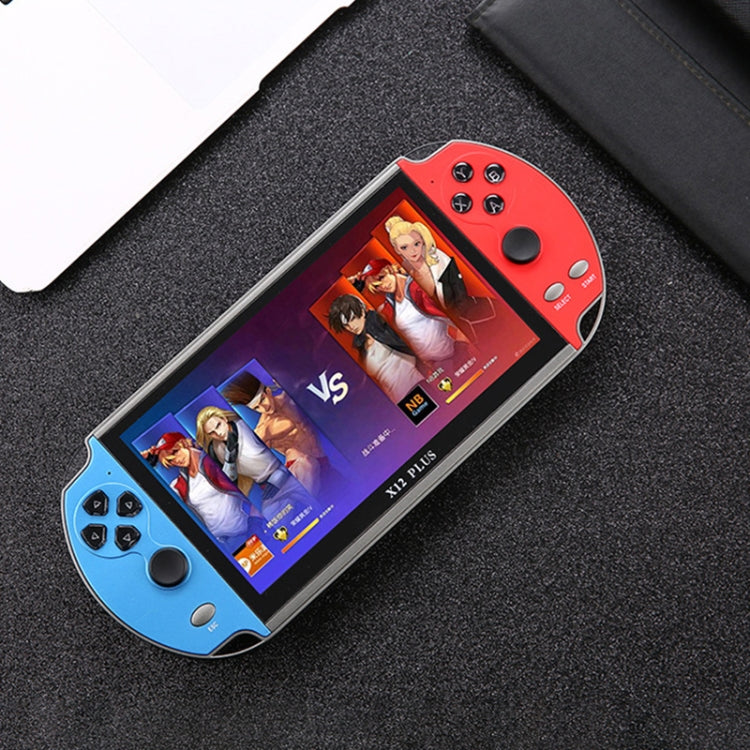 جهاز ألعاب محمول Powkiddy X12 Plus Retro Classic Games بشاشة عالية الدقة 7 بوصات وذاكرة 16 جيجابايت، يدعم MP4 / Ebook، X12 Plus