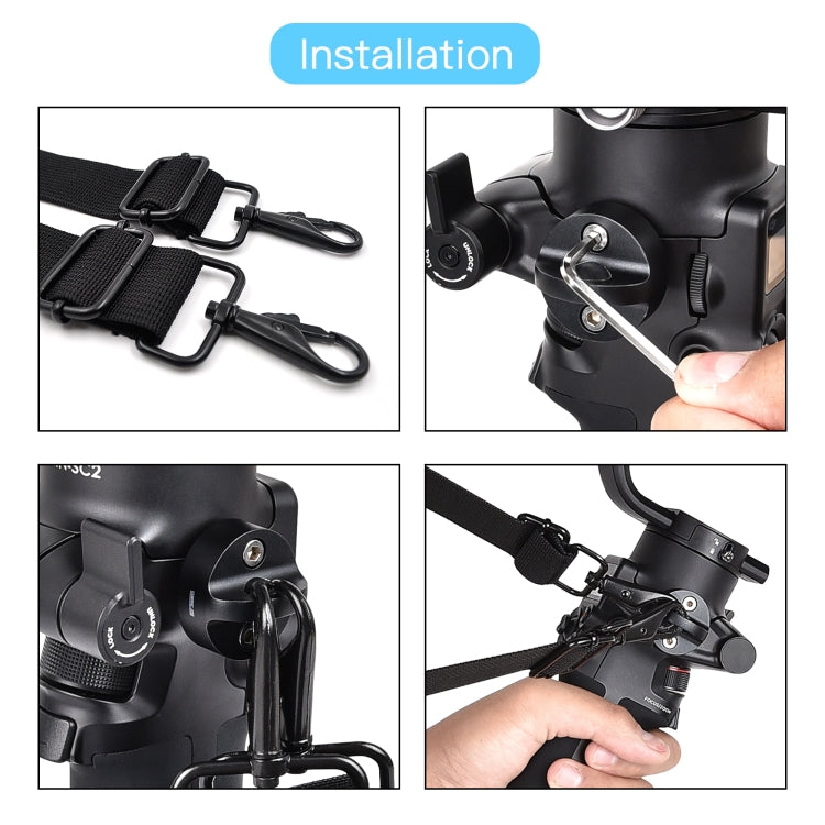 STARTRC Thickening Stress Relieving Neck Strap Lanyard Hang Rope Buckle for DJI RONIN RS-2 / RONIN RS-C2, For DJI RONIN RS-2 / RS-C2