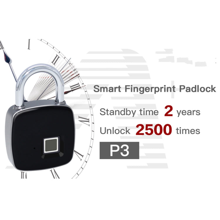Anytek P3 Against Theft Non-password Electrically Intelligent Fingerprint Padlock, P3