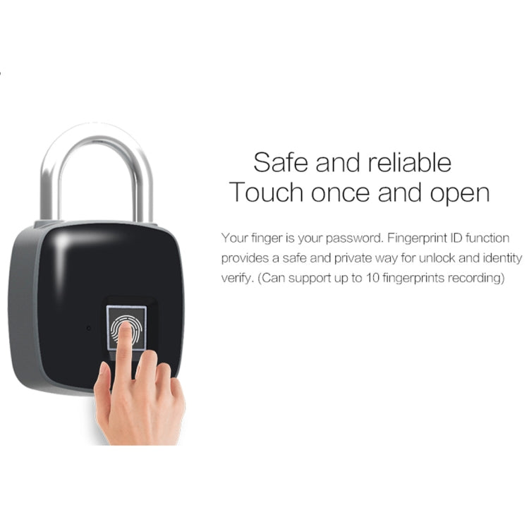Anytek P3 Against Theft Non-password Electrically Intelligent Fingerprint Padlock, P3