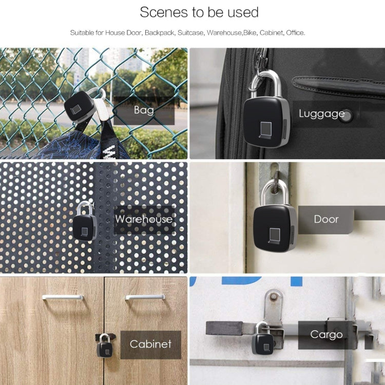 Anytek P3 Against Theft Non-password Electrically Intelligent Fingerprint Padlock, P3