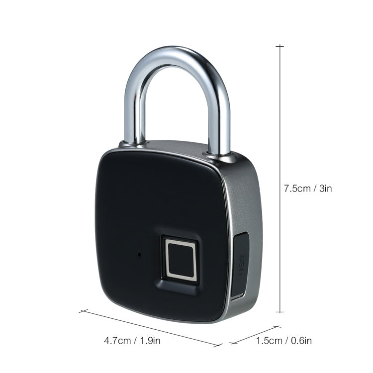 Anytek P3+ Against Theft Non-password Electrically Intelligent Fingerprint Padlock, Support APP Unlock, Anytek P3+