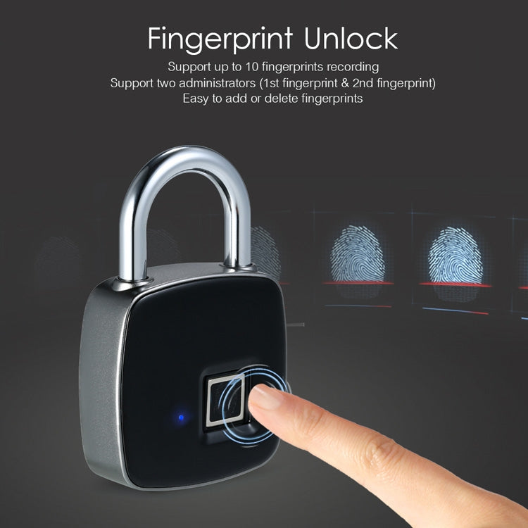 Anytek P3+ Against Theft Non-password Electrically Intelligent Fingerprint Padlock, Support APP Unlock, Anytek P3+