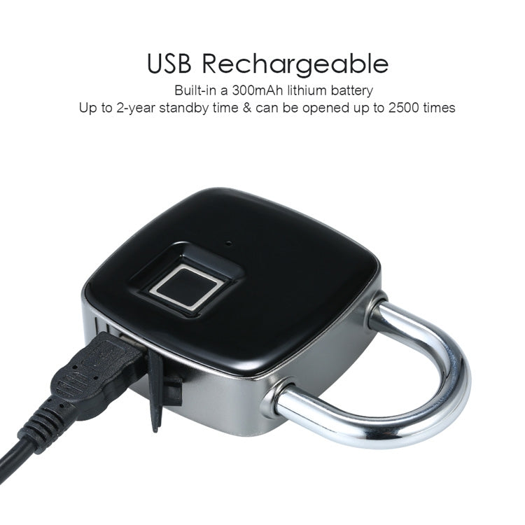 Anytek P3+ Against Theft Non-password Electrically Intelligent Fingerprint Padlock, Support APP Unlock, Anytek P3+