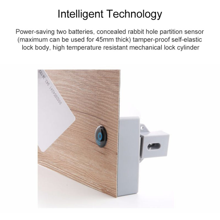 T3 ABS Magnetic Card Induction Lock Invisible Single Open Cabinet Door Lock, Single, Single Open Cabinet Door