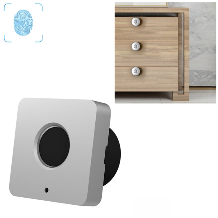 T5 Square Version Aluminum Alloy Panel Fingerprint Drawer Lock, Blue, Red, Silver, Black, Pink