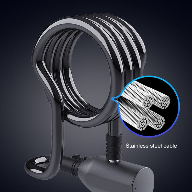 C3BF Bluetooth + Fingerprint Version Anti-theft Anti-shear Motorcycle Electric Bike Steel Rope Lock, C3BF Bluetooth + Fingerprint