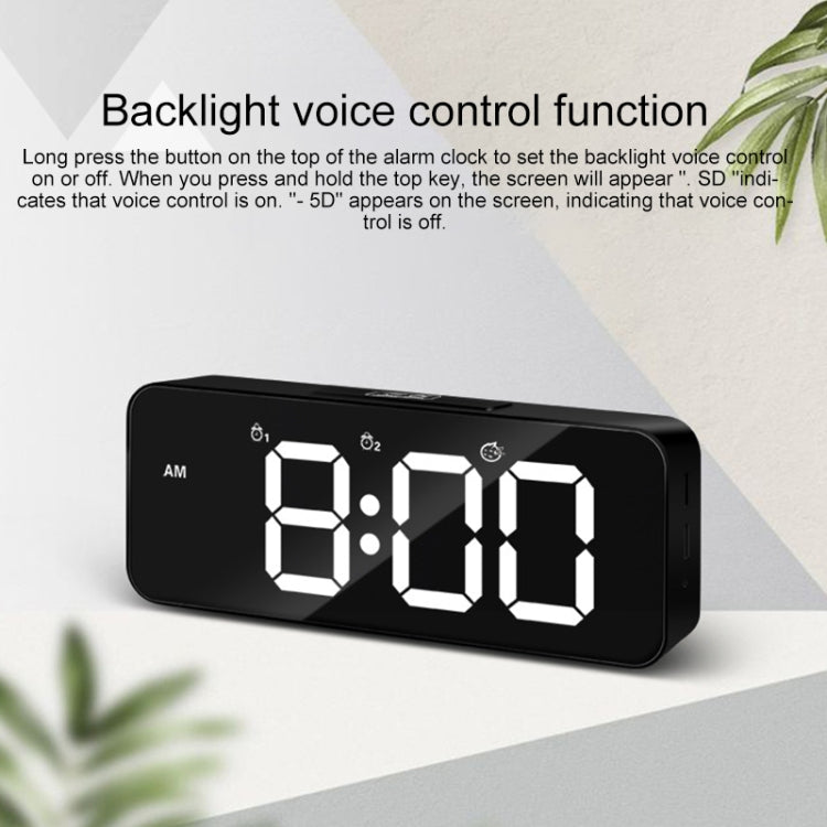 ساعة حائط إلكترونية LED منبهة متعددة الوظائف تعمل بالصوت XM905