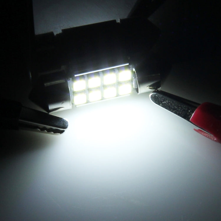 قطعتان من مصابيح القراءة للسيارة Festoon 3 وات 300 لومن، 31 مم، ضوء أبيض، 8 مصابيح LED 3528 SMD، خالية من الأخطاء، DC 12، 31 مم