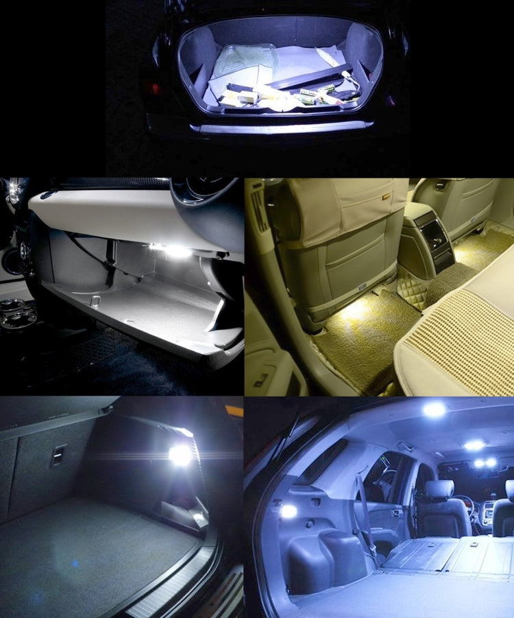 قطعتان من مصابيح القراءة للسيارة Festoon 3 وات 300 لومن، 31 مم، ضوء أبيض، 8 مصابيح LED 3528 SMD، خالية من الأخطاء، DC 12، 31 مم