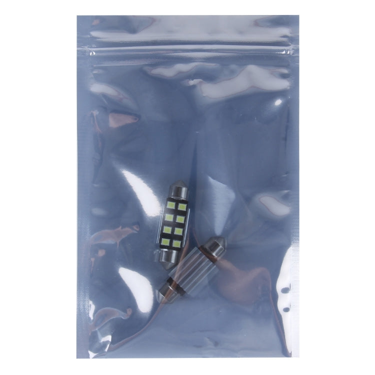 2 PCS 36mm Festoon 3W 300LM White Light 8 LED 3528 SMD Canbus Error-Free Car Reading Lamps, DC 12, 36mm