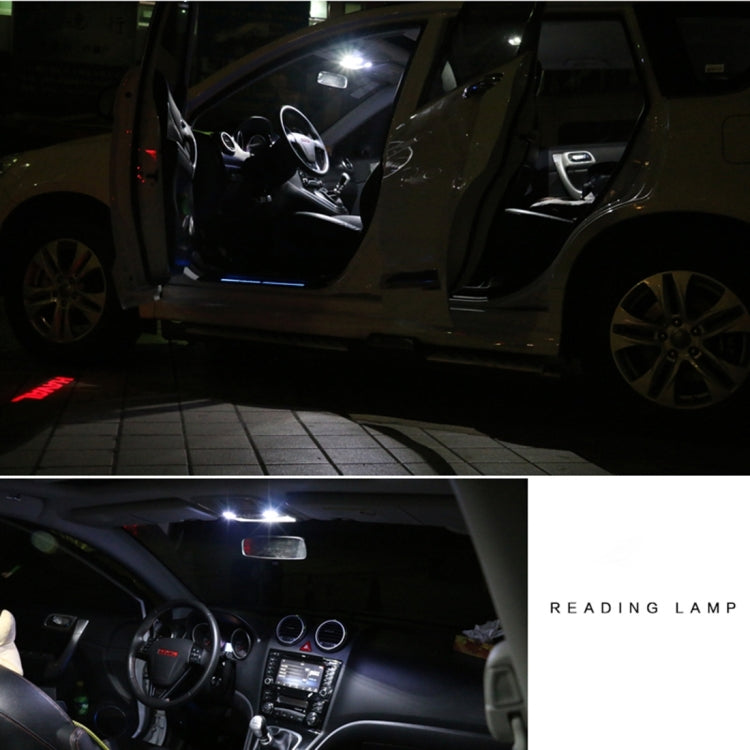 2 PCS 41mm Festoon 3W 300LM White Light 8 LED 3528 SMD Canbus Error-Free Car Reading Lamps, DC 12, 41mm