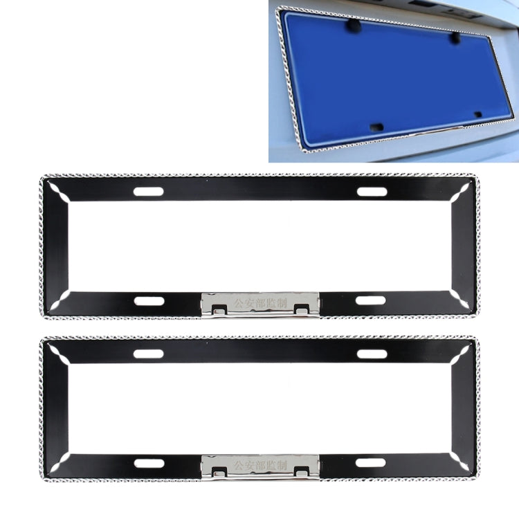 2 PCS Car License Plate Frames Car Styling License Plate Frame Universal License Plate Holder Car Accessories, Aluminum Alloy License Plate Frame