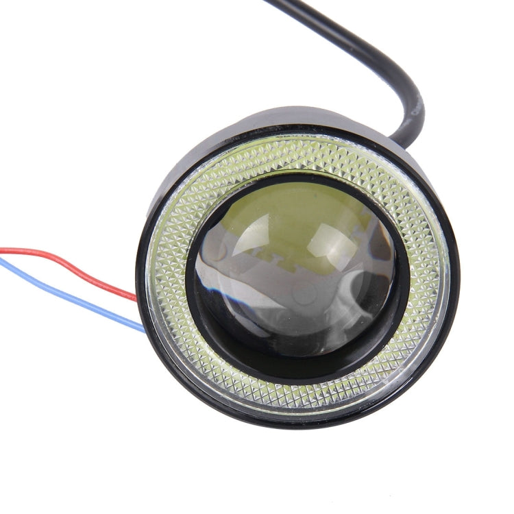 2 PCS 2.5 inch DC12-24V 10W 900LM 6500K Car Angel Eyes Fog Lamp Foglight, Cable Length: 20cm(White Light + White Light), 2.5 inch 10W 900LM/6500K White+White