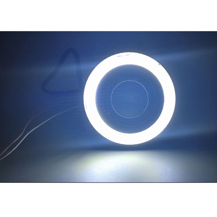 2 PCS 2.5 inch DC12-24V 10W 900LM 6500K Car Angel Eyes Fog Lamp Foglight, Cable Length: 20cm(White Light + White Light), 2.5 inch 10W 900LM/6500K White+White