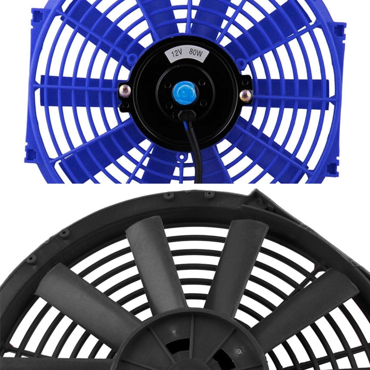 12V 80W 12 inch Car Cooling Fan High-power Modified Tank Fan Cooling Fan Powerful Auto Fan Mini Air Conditioner for Car, 12 inch (Red), 12 inch (Blue), 12 inch (Black)