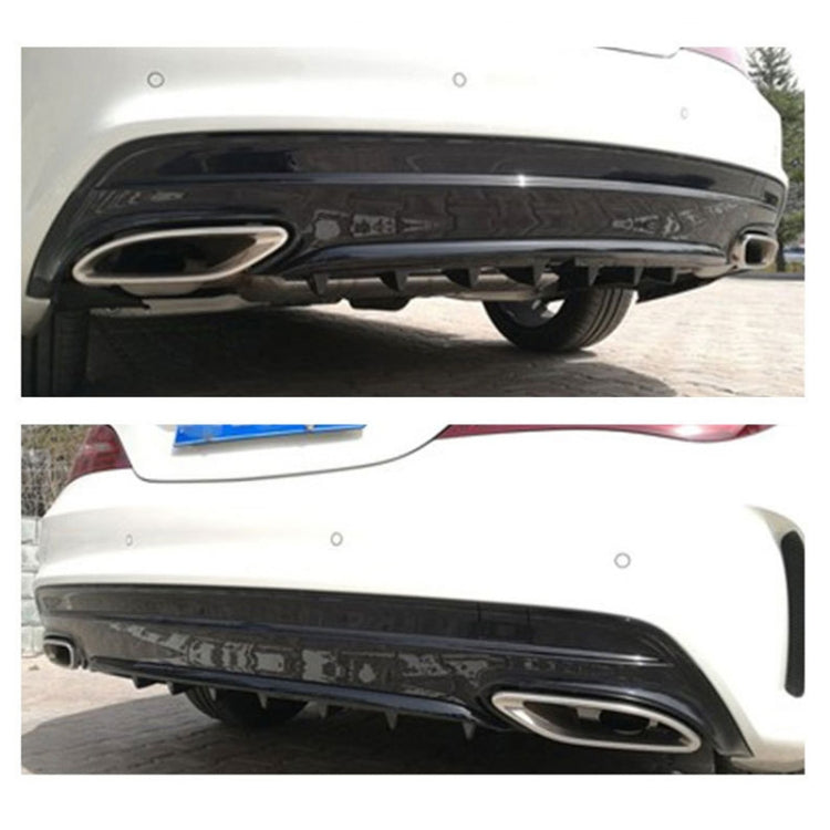 Universal Car Rear Bumper Lip Diffuser 5 Shark Fin Style Carbon Fiber ABS, Size: 58.4 x 53.3 x 15.2cm, 60.0x18.0x5.0cm Carbon Fiber