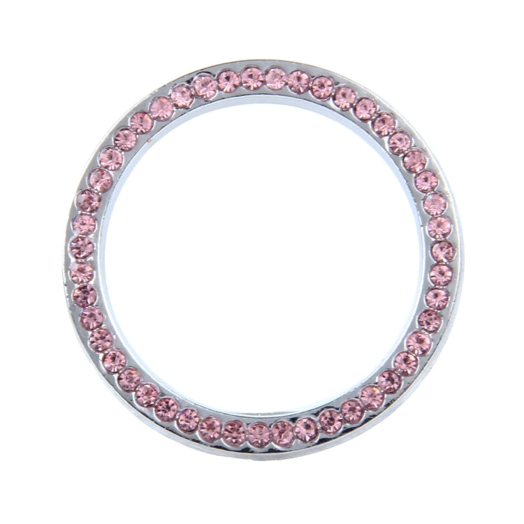 Universal Car Aluminum Steering Wheel Decoration Ring with Diamond For Start Stop Engine System, Universial