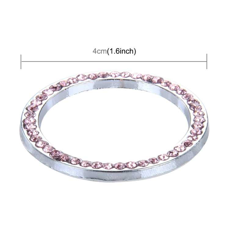 Universal Car Aluminum Steering Wheel Decoration Ring with Diamond For Start Stop Engine System, Universial