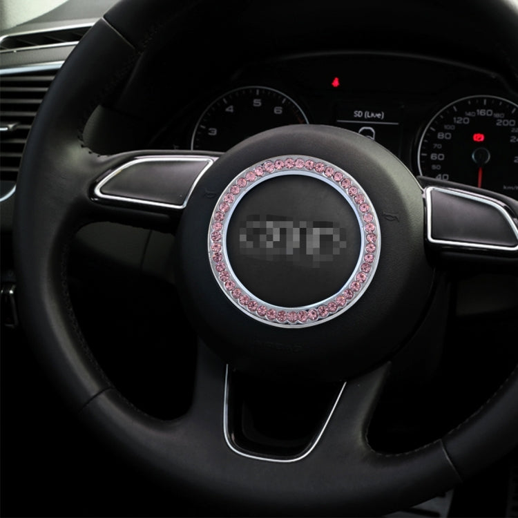 Universal Car Aluminum Steering Wheel Decoration Ring with Diamond For Start Stop Engine System, Universial