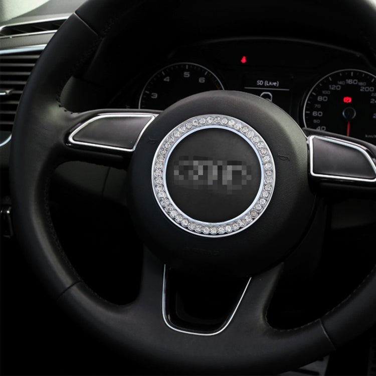 Universal Car Aluminum Steering Wheel Decoration Ring with Diamond For Start Stop Engine System, Universial