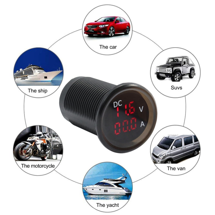B3613 IP67 Waterproof Car Modification 4.5-30V Voltmeter + Ammeter, B3613