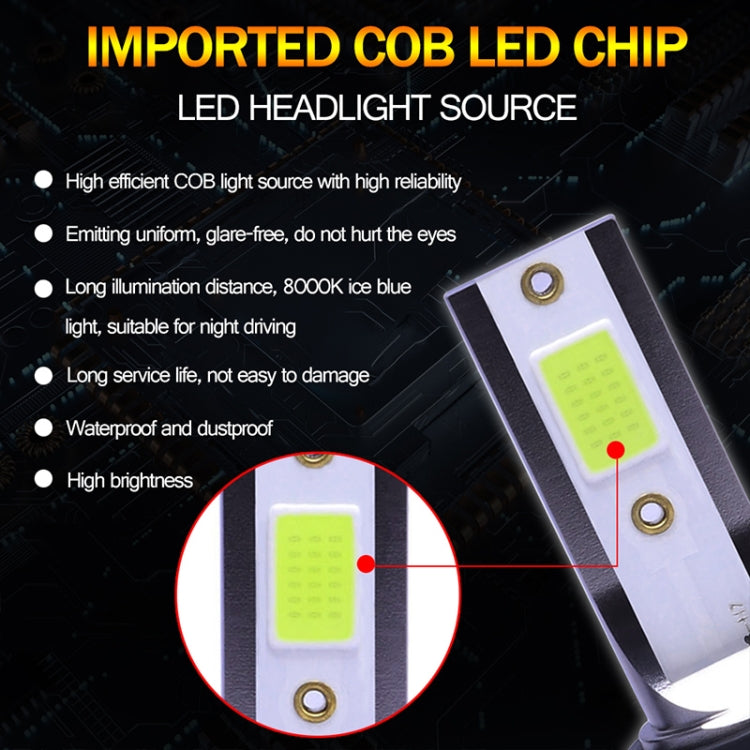 2 PCS H1 DC9-36V / 36W / 3000K / 6000LM IP68 Car / Motorcycle Mini COB LED Headlight Lamps / Fog Light, H1