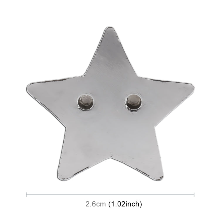 Star Pattern Car Metal Body Decorative Sticker, Star Pattern (Red), Star Pattern (Silver)
