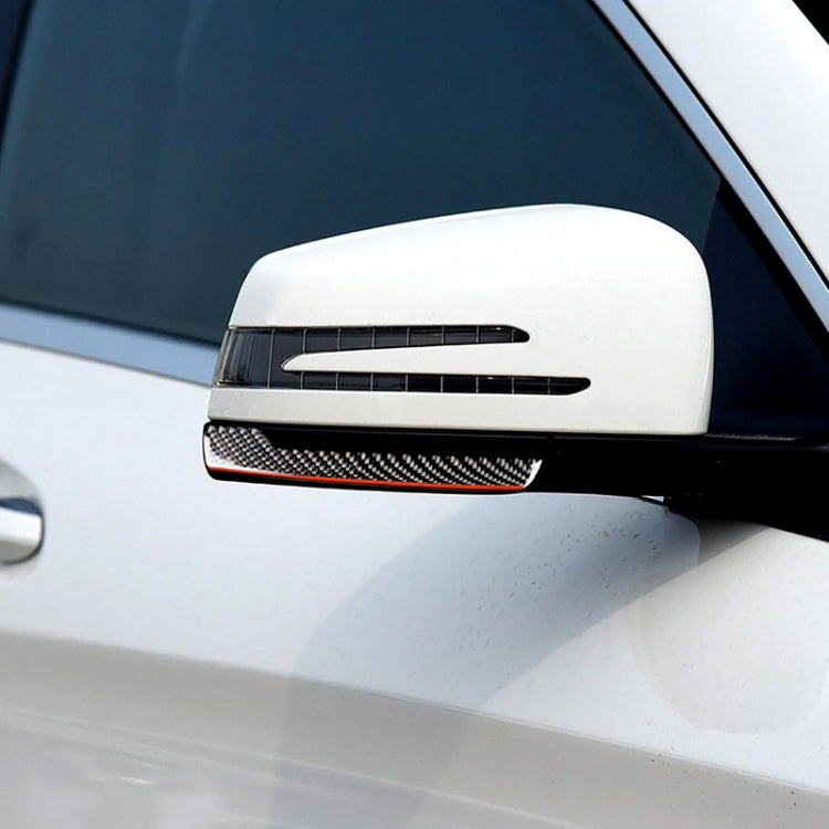 2 PCS Car Carbon Fiber Rearview Mirror Anti-collision Strip Protection Guards Trims Stickers for Mercedes-Benz, Rearview Mirror