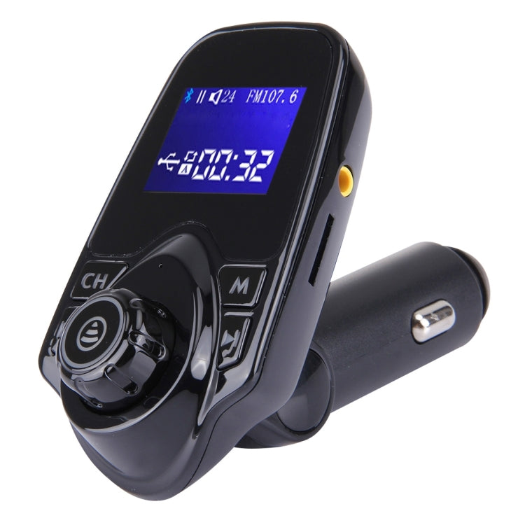 مشغل MP3 للسيارة T11 مزود بخاصية بلوتوث وجهاز إرسال FM بشاشة LED، يدعم الشحن بمنفذ USB مزدوج، وخاصية التشغيل بدون استخدام اليدين وبطاقة TF وU Disk Music، T11