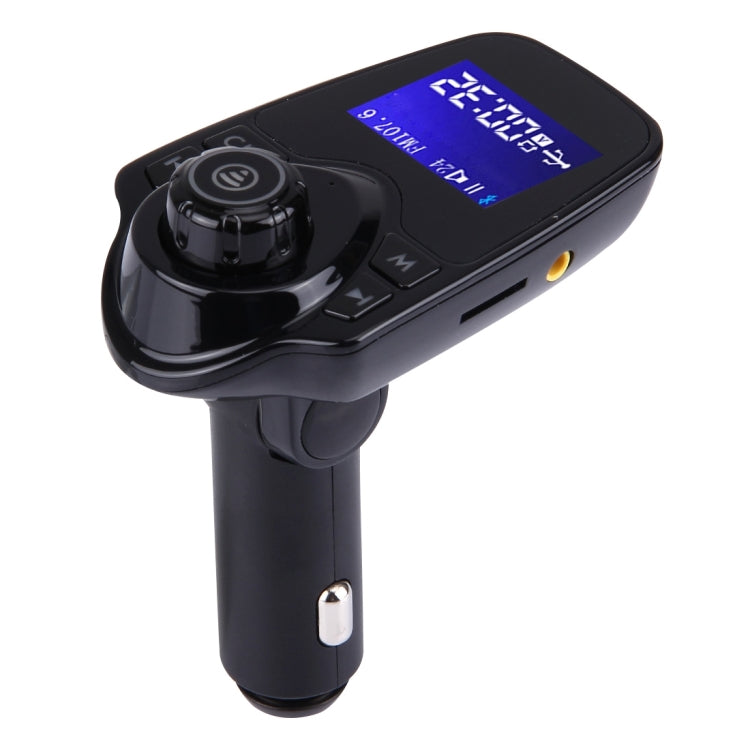 مشغل MP3 للسيارة T11 مزود بخاصية بلوتوث وجهاز إرسال FM بشاشة LED، يدعم الشحن بمنفذ USB مزدوج، وخاصية التشغيل بدون استخدام اليدين وبطاقة TF وU Disk Music، T11
