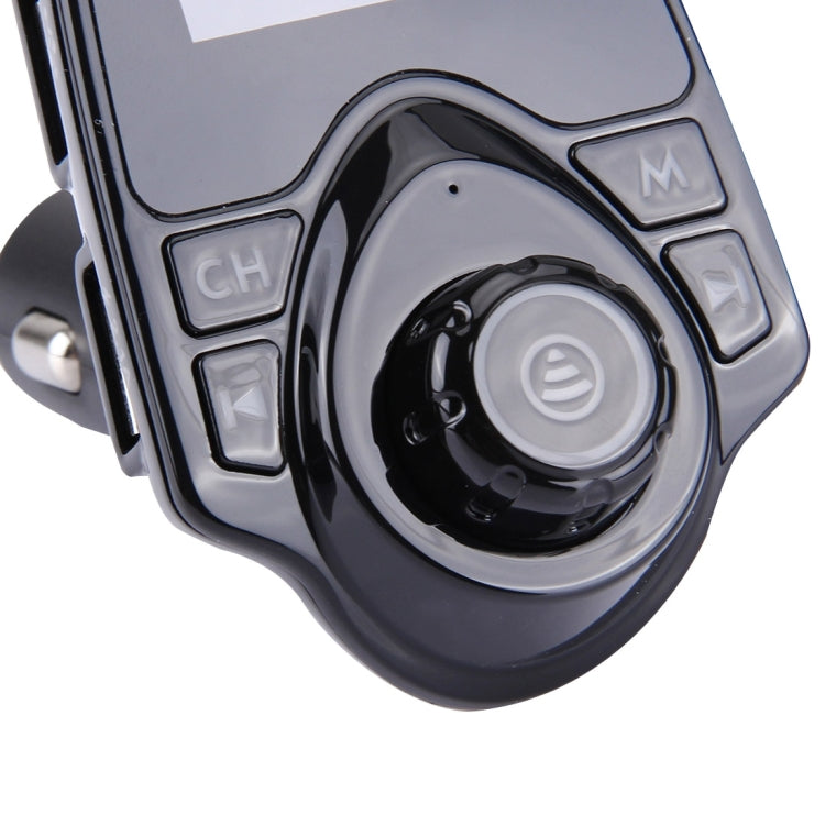 مشغل MP3 للسيارة T11 مزود بخاصية بلوتوث وجهاز إرسال FM بشاشة LED، يدعم الشحن بمنفذ USB مزدوج، وخاصية التشغيل بدون استخدام اليدين وبطاقة TF وU Disk Music، T11