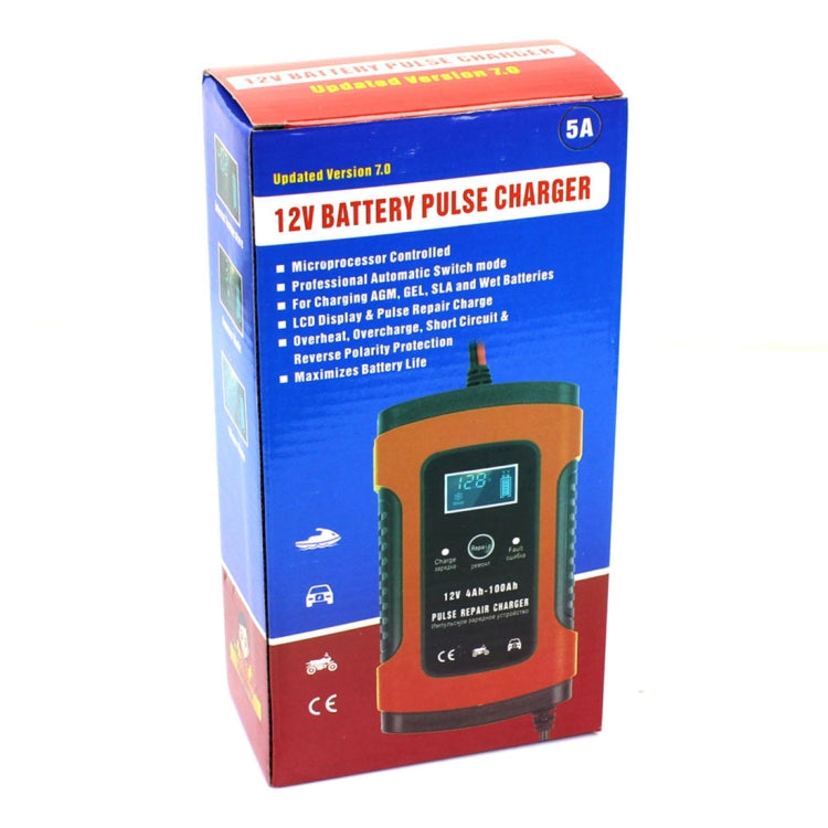 12V 6A Intelligent Universal Battery Charger for Car Motorcycle, Length: 55cm, UK Plug, UK Plug (Red), UK Plug (Yellow)