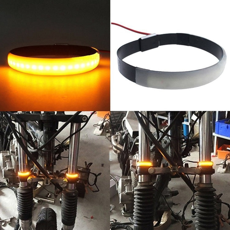 DC 12V 3W Motorcycle Annulus Turn Lamp Front LED Shock Absorber Light, Epoxy