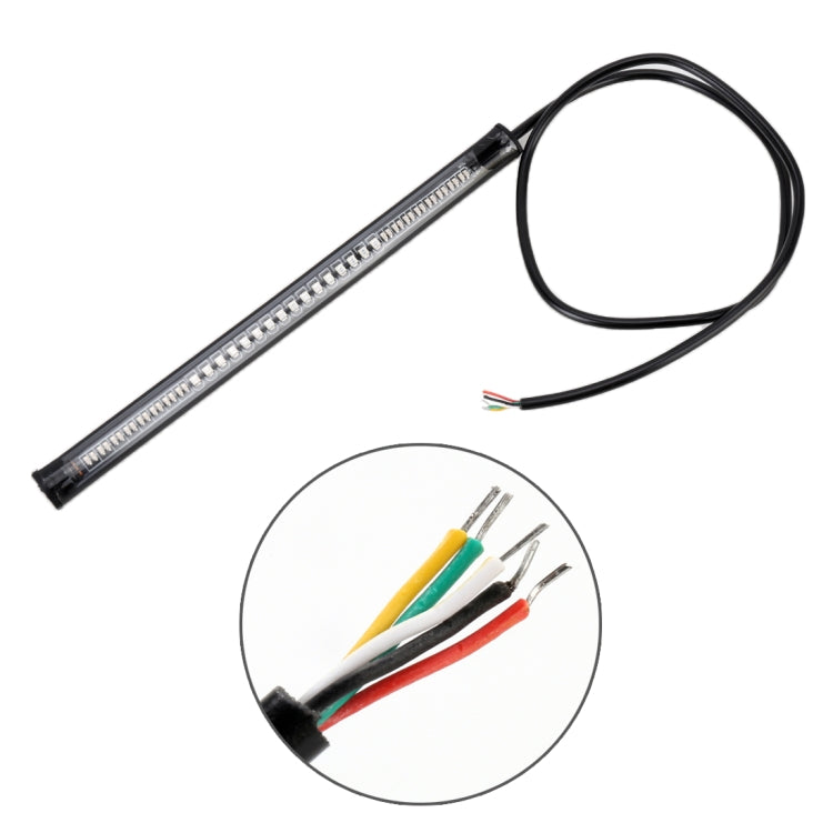 5W 12V 300LM Red+Yellow Light 32 LED Brake lights For Motorcycle, Cable Length:50cm, LED Brake lights